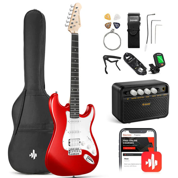 DST-100R Donner Guitarra Eléctrica Pack