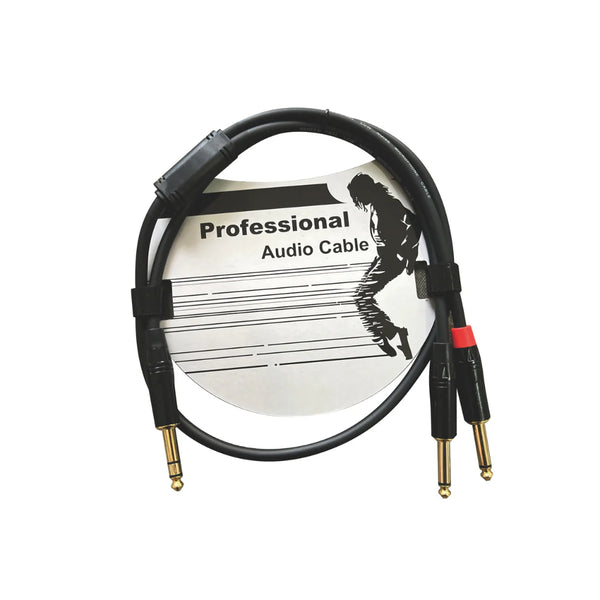 YC831H6FT Accuracy Pro Audio Cable Plug TRS 1/4 a 2 TS 1/4 de 1.8 metros