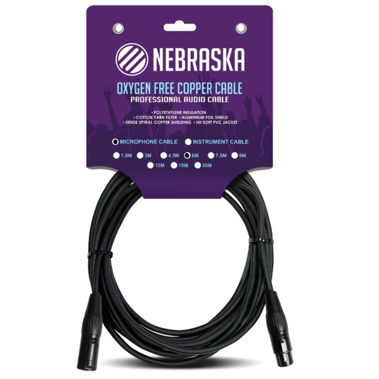 Cable De Micrófono XLR MXF6 Nebraska 6 Metros