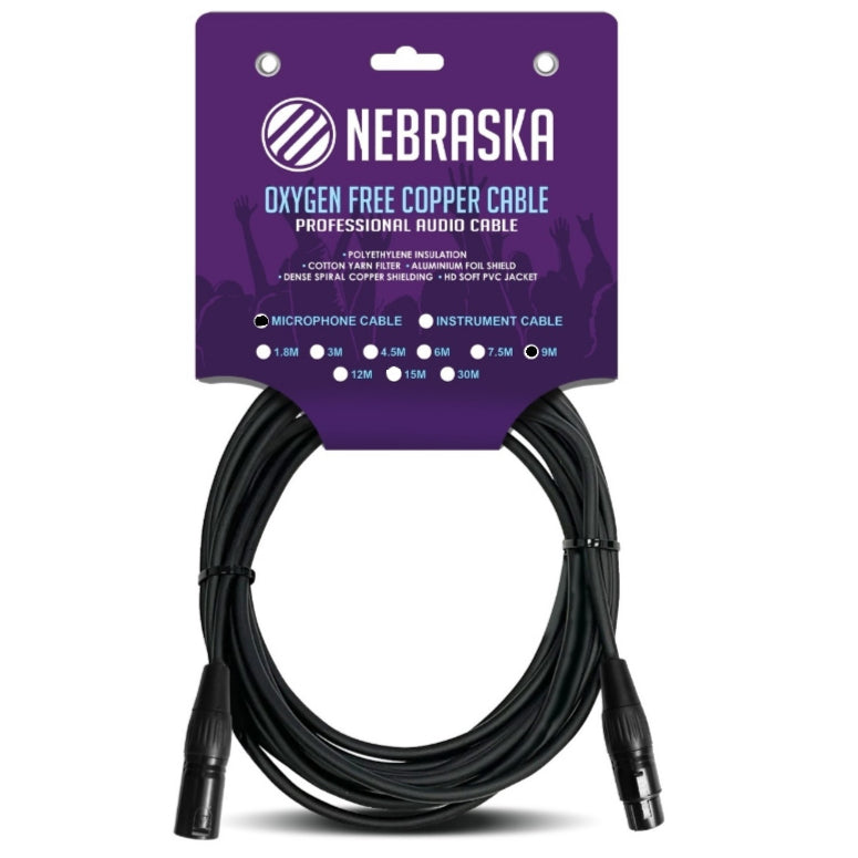 Cable De Micrófono XLR MXF9 Nebraska 9 Metros