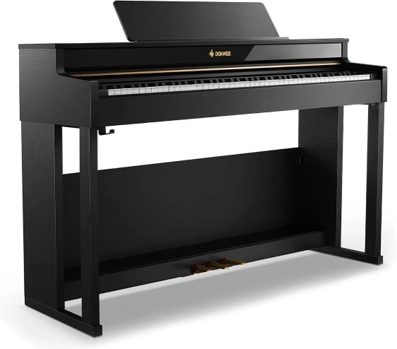 Black Ddp-400 Donner Piano Digital 88 Teclas Contrapesadas